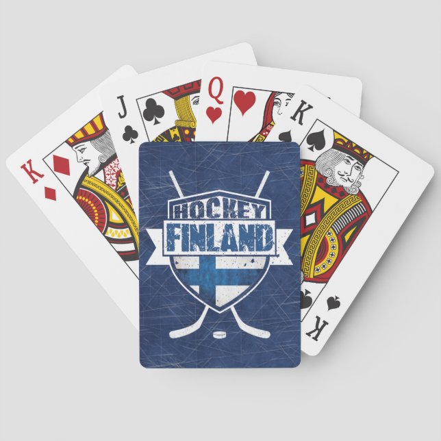 Finnische Hockey Shield Suomi Cards Spielkarten (Rückseite)