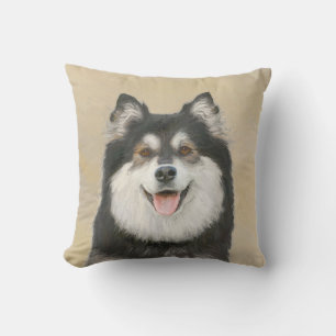 Finnische Lapphund Malerei - Niedliche Original Hu Kissen