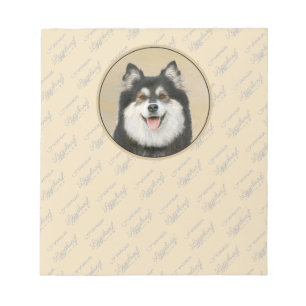 Finnische Lapphund Malerei - Niedliche Original Hu Notizblock