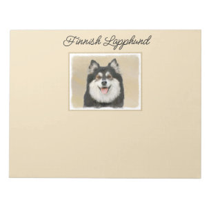 Finnische Lapphund Malerei - Niedliche Original Hu Notizblock
