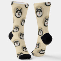 Finnische Lapphund Malerei Schwarz und Tan Dog Art