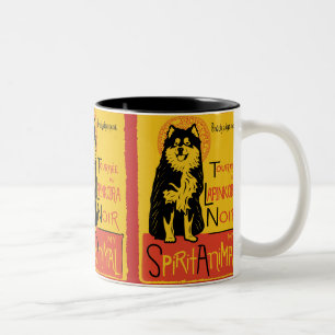 Finnische Lapphund niedliche Hundekaffee-Tasse Zweifarbige Tasse