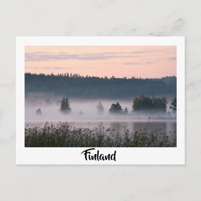Finnische Postkarte für nebelige Seetouristen (Vorderseite)