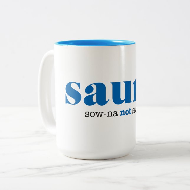 Finnische Sauna Tasse (Vorderseite Links)