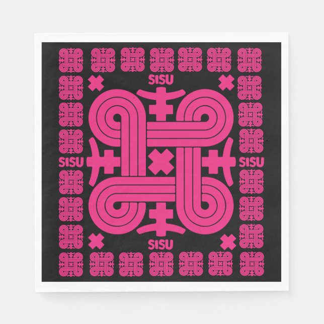 Finnische Sisu Art Serviette (Vorderseite)