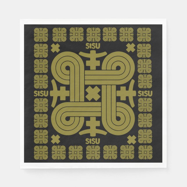 Finnische Sisu Art Serviette (Vorderseite)