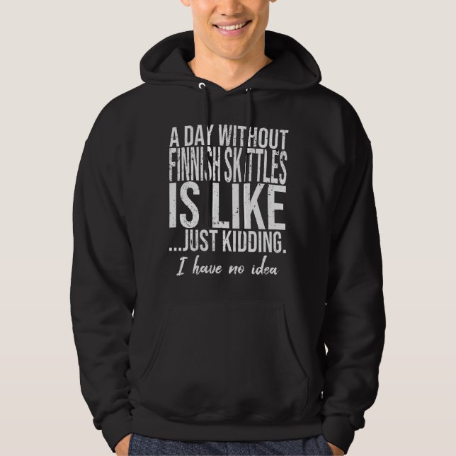 Finnische Skizze lustige Geschenkidee Hoodie (Vorderseite)