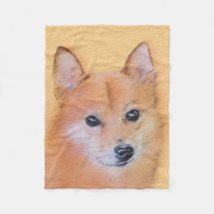 Finnische Spitz-Malerei - Niedliche Originalkunst  Fleecedecke