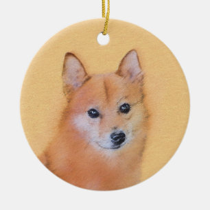 Finnische Spitz-Malerei - Niedliche Originalkunst  Keramik Ornament