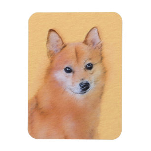 Finnische Spitz-Malerei - Niedliche Originalkunst  Magnet