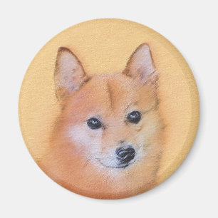 Finnische Spitz-Malerei - Niedliche Originalkunst  Magnet