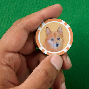 Finnische Spitz-Malerei - Niedliche Originalkunst  Pokerchips