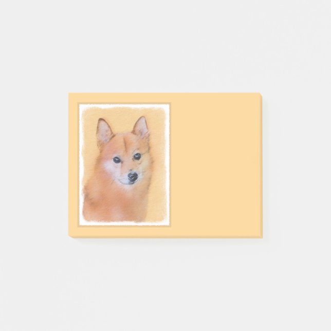 Finnische Spitz-Malerei - Niedliche Originalkunst  Post-it Klebezettel (Vorderseite)