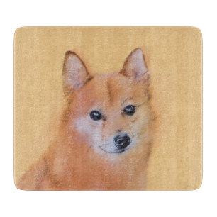 Finnische Spitz-Malerei - Niedliche Originalkunst  Schneidebrett