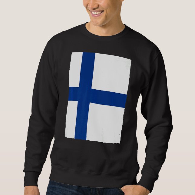 Finnische Staatsflagge Sweatshirt (Vorderseite)
