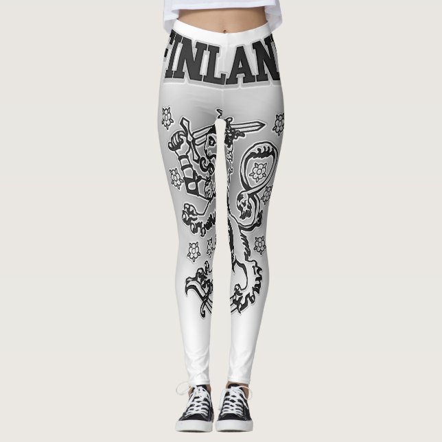 finnische Wappendecke Leggings (Vorderseite)