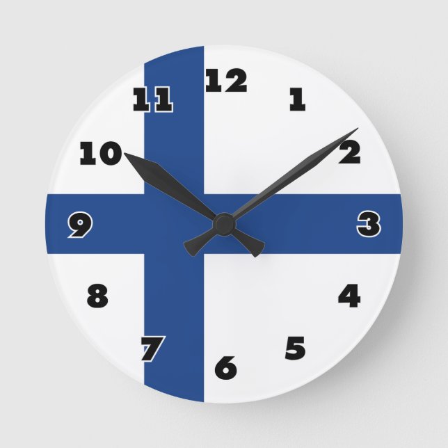 Finnische Zolluhr für die Runde der Mauer Runde Wanduhr (Vorderseite)