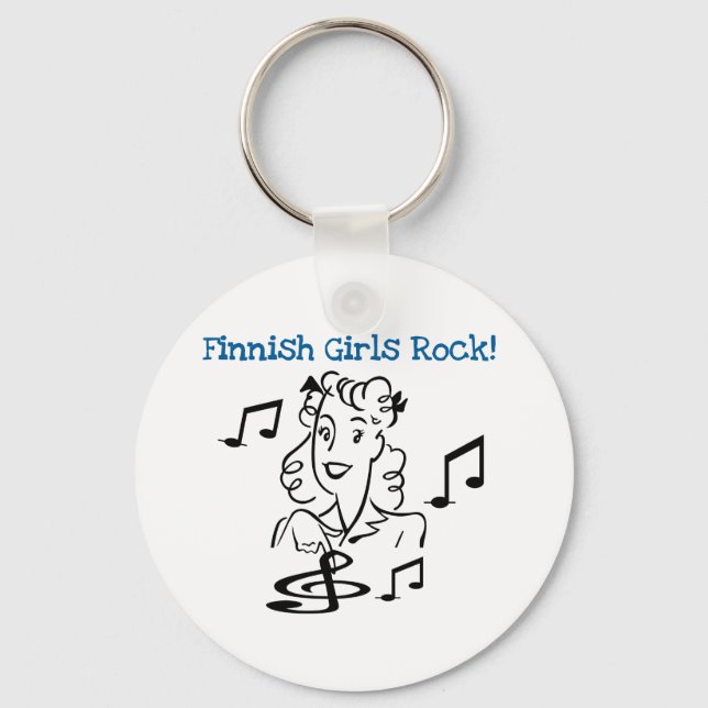 Finnischer Girls Rock Schlüsselanhänger (Vorderseite)