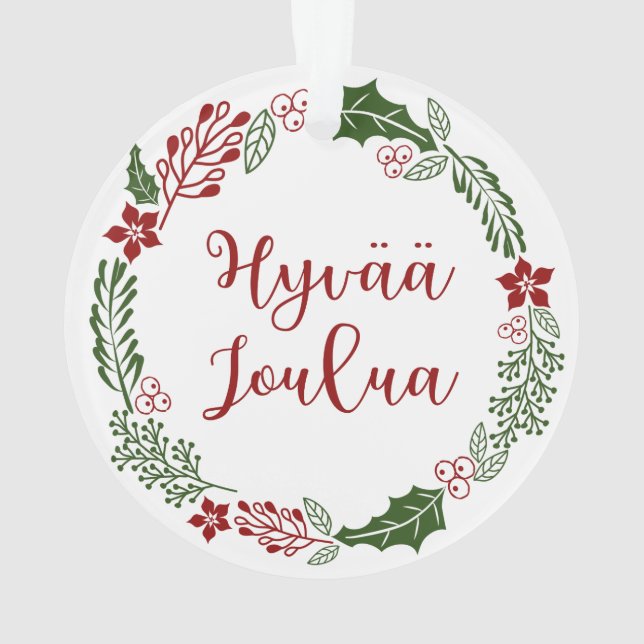 Finnischer Heiligabend, Hyvää joulua Ornament (Rückseite)