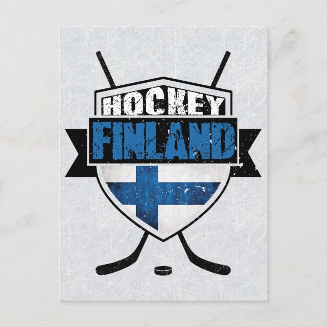 Finnischer Hockey Shield Suomi Postkarte (Vorderseite)