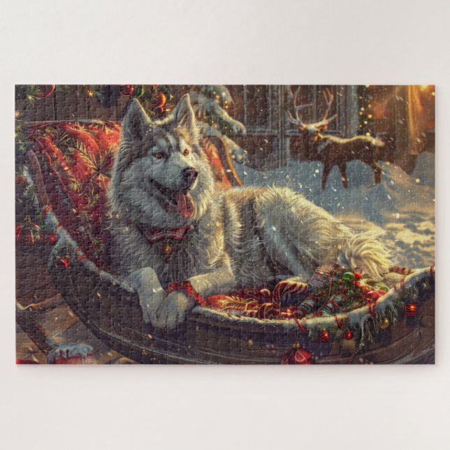 Finnischer Laphund Dog Weihnachtsfest (Horizontal)