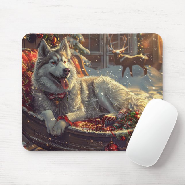 Finnischer Laphund Dog Weihnachtsfest Mousepad (Mit Mouse)