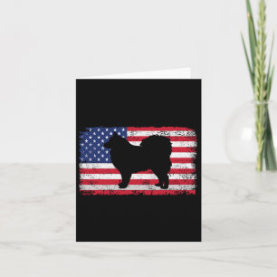 Finnischer Lapphund Hund 4. Juli Patriotische Amer Karte