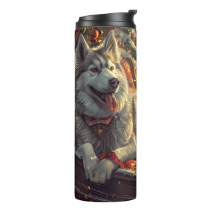 Finnischer Lapphund Hund Weihnachtsfestlich Thermosbecher
