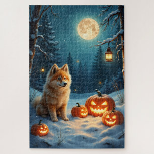 Finnischer Lapphund Verzauberter Halloween-Wald Ku