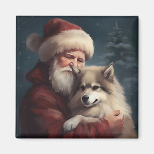 Finnischer Lapphund Weihnachtsmann Festliches Weih Magnet