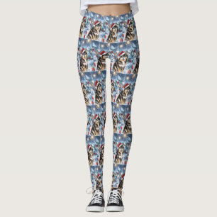 Finnischer Lapphund Winter Wonderland Weihnachtsfr Leggings