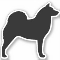 Finnischer Spitz Hund Silhouette Cool Canine Black