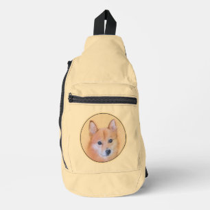 Finnischer Spitz malt süße originelle Haustier-Hun Crossbody Bag
