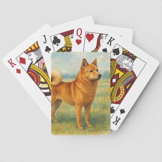 Finnischer Spitz Spielkarten (Rückseite)