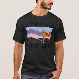 Finnischer Spitz Wandert Mehr Sorgt Weniger Grafik T-Shirt