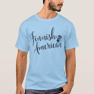 Finnisches American Entwinted Hearts Tee Shirt