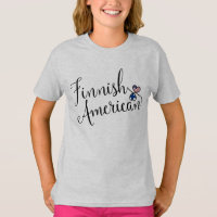 Finnisches Amerikaner Entwinted Herz-T-Shirt