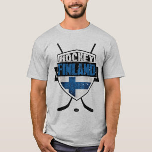 Finnisches Eis-Hockey-Schild Suomi T-Shirt