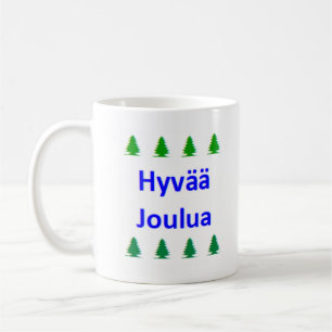 finnisches Frohe Weihnachten Kaffeetasse