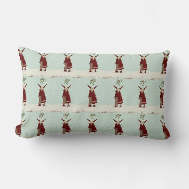FINNISCHES GNOME ELVES CHRISTMAS PILLOW LENDENKISSEN (Vorderseite)