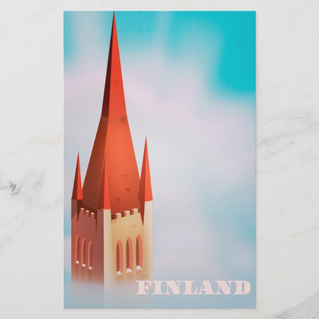 Finnisches Kirchenplakat Briefpapier (Vorderseite)
