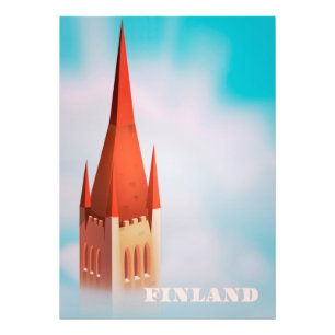 Finnisches Kirchenplakat Fotodruck