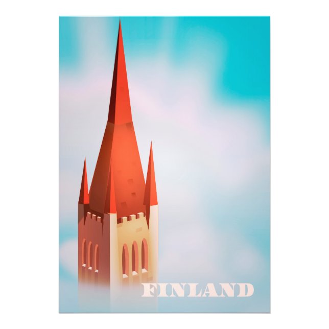 Finnisches Kirchenplakat Fotodruck (Vorne)