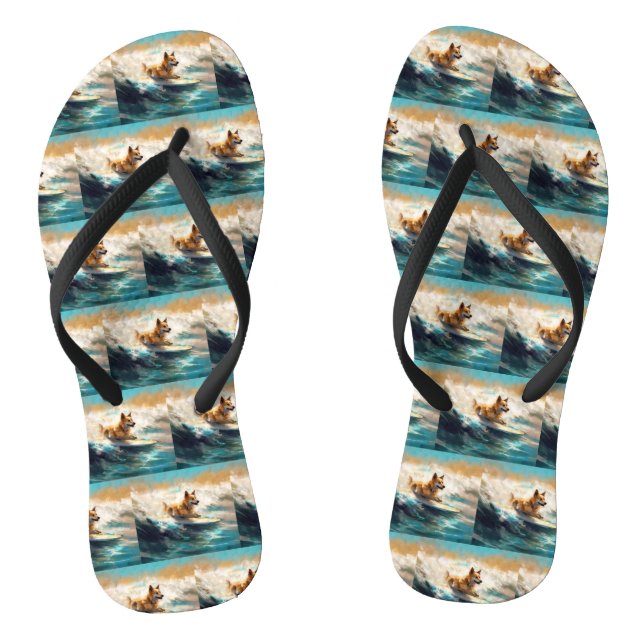 Finnisches Lapphund Beach Surfainting Flip Flops (Fußbett)