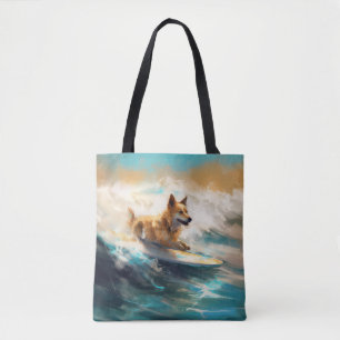 Finnisches Lapphund Beach Surfainting Tasche
