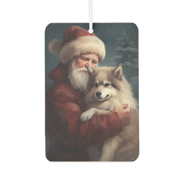 Finnisches Lapphund Weihnachtsfest Weihnachten Autolufterfrischer (Vorderseite)