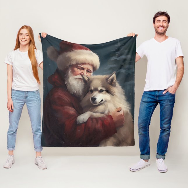 Finnisches Lapphund Weihnachtsfest Weihnachten Fleecedecke (Beispiel)