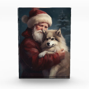 Finnisches Lapphund Weihnachtsfest Weihnachten Fotoblock