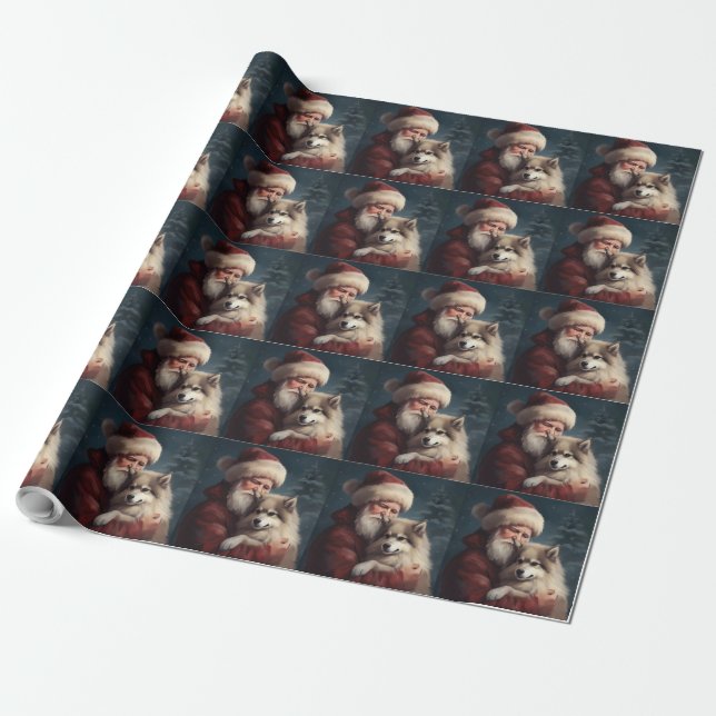 Finnisches Lapphund Weihnachtsfest Weihnachten Geschenkpapier (Ungerollt)