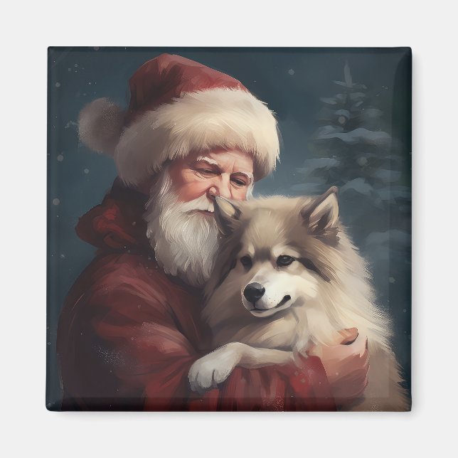 Finnisches Lapphund Weihnachtsfest Weihnachten Magnet (Vorne)